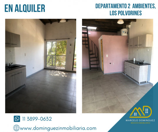 DEPARTAMENTO EN ALQUILER 2 AMBIENTES POLVORINES