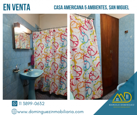 CASA AMERICANA 5 AMBIENTES ZONA SAN MIGUEL EN VENTA