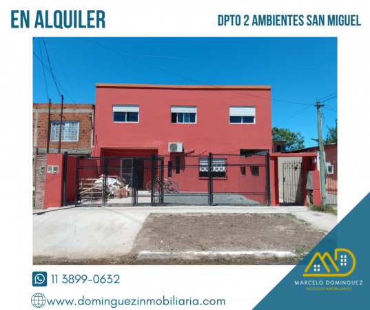 DEPARTAMENTO 2 AMBIENTES EN ALQUILER ZONA SAN MIGUEL 