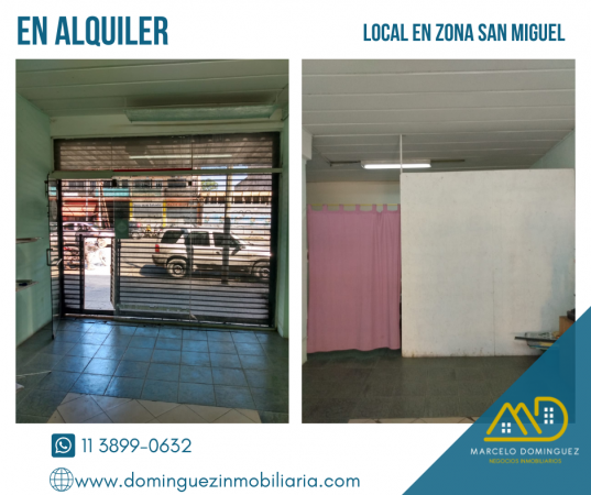 LOCAL COMERCIAL ZONA SAN MIGUEL EN ALQUILER