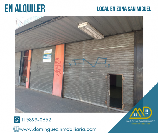 LOCAL COMERCIAL ZONA SAN MIGUEL EN ALQUILER