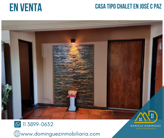 CASA TIPO CHALET EN VENTA ZONA JOSE C PAZ