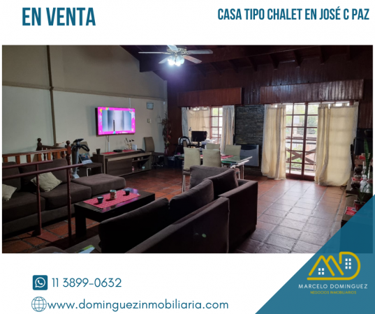 CASA TIPO CHALET EN VENTA ZONA JOSE C PAZ