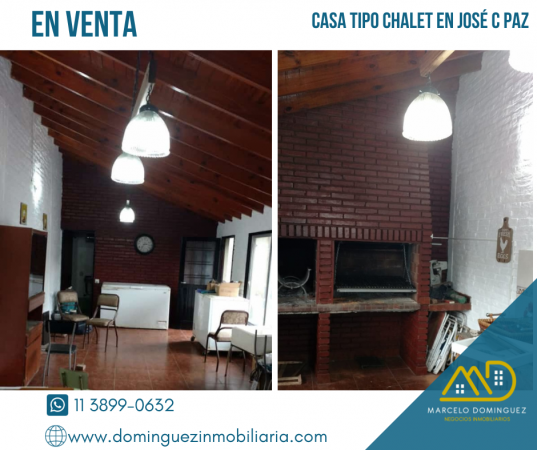 CASA TIPO CHALET EN VENTA ZONA JOSE C PAZ