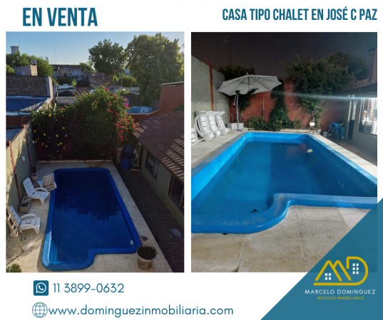 CASA TIPO CHALET EN VENTA ZONA JOSE C PAZ