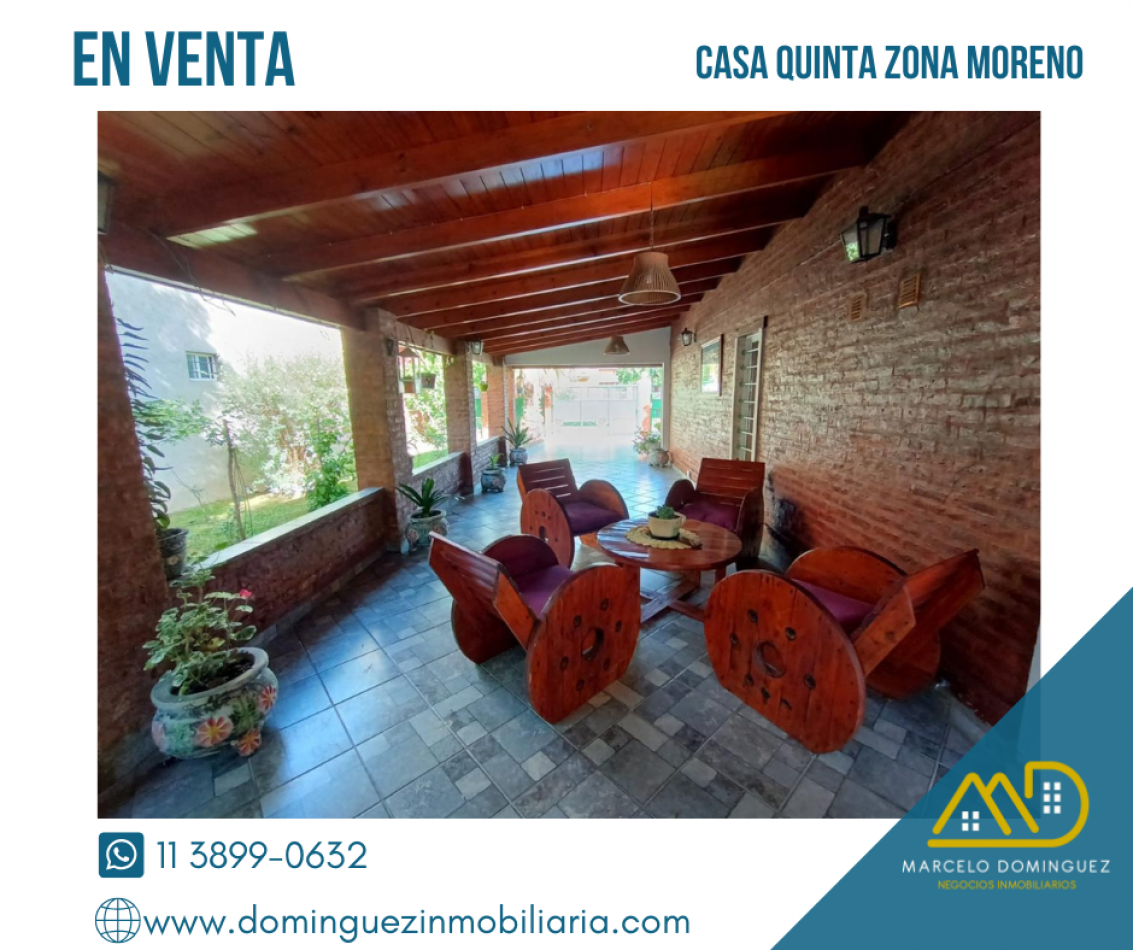 CASA ESTILO QUINTA ZONA MORENO EN VENTA