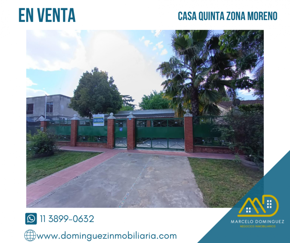 CASA ESTILO QUINTA ZONA MORENO EN VENTA