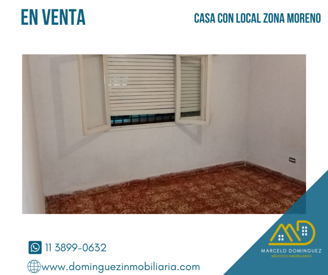 Casa con local en Moreno en Venta