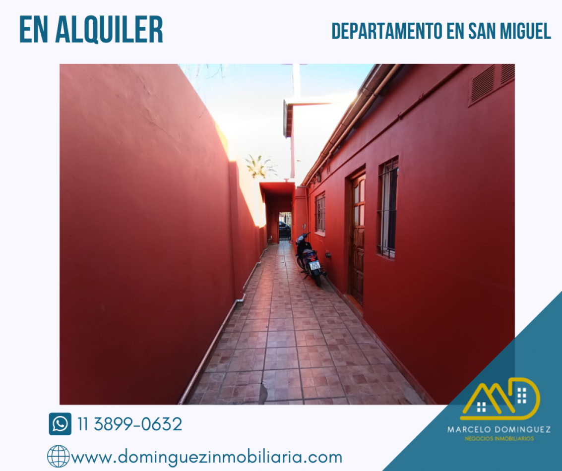 DEPARTAMENTO EN ALQUILER ZONA SAN MIGUEL CENTRO